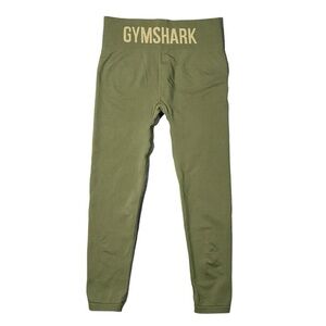 Gymshark Seamless Fit Forrest Green Mid Rise Leggings Size S